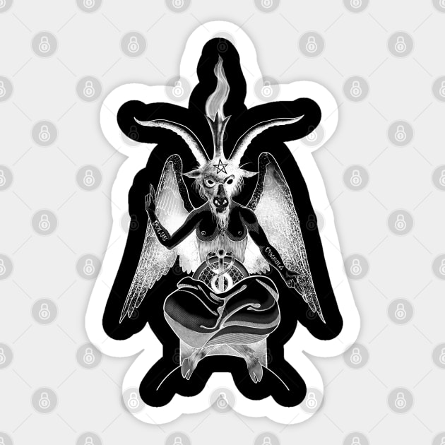 Baphomet Sticker by Jakoboc art